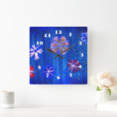 Blume, die die blaue Uhr auf dem Sommerplatz Zeich (Zuhause)