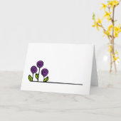 Blume, die die Grußkarte Zeichne - Leere Innenseit Karte (Gelbe Blume)