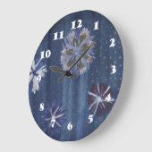 Blume, die die runde (große) Wall-Uhr Gezeichnet h Große Wanduhr (Winkel)