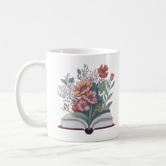 Blume, die ein Formularbuch erstellen, Blumenbuch Kaffeetasse (Links)