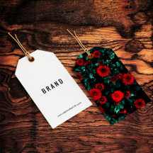 Blume, die Firmenname definieren Hang Tags Rote Ro