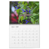 Blume, die Hummingbirds Calendar anziehen Kalender (Mär 2027)