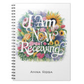 *~* Blume, DIE ICH JETZT ERHALTE AP85 Manifesting Notizblock (Vorderseite)