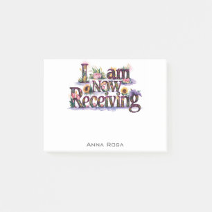 *~* Blume, DIE ICH JETZT ERHALTE AP85 Manifesting Post-it Klebezettel