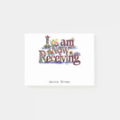 *~* Blume, DIE ICH JETZT ERHALTE AP85 Manifesting  Post-it Klebezettel (Vorderseite)