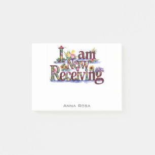 *~* Blume, DIE ICH JETZT ERHALTE AP85 Manifesting Post-it Klebezettel