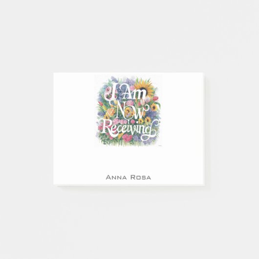 *~* Blume, DIE ICH JETZT ERHALTE AP85 Manifesting  Post-it Klebezettel (Vorderseite)