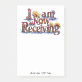 *~* Blume, DIE ICH JETZT ERHALTE AP85 Manifesting Post-it Klebezettel (Vorderseite)