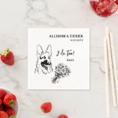 Blume, die ich tue, um deutsche Schäferhochzeit zu Serviette (Beispiel)