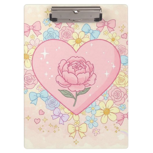 Blume, die im Herzen blühen.. von Natasha Us Klemmbrett (Vorderseite)