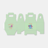 Blume, die mit einem niedlichen Elefantenschild ve Geschenkschachtel (Ungefaltet)