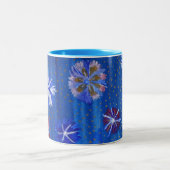 Blume, die schwarze 325 ml Zwei-Tonen-Tasse Gezeic Zweifarbige Tasse (Mittel)