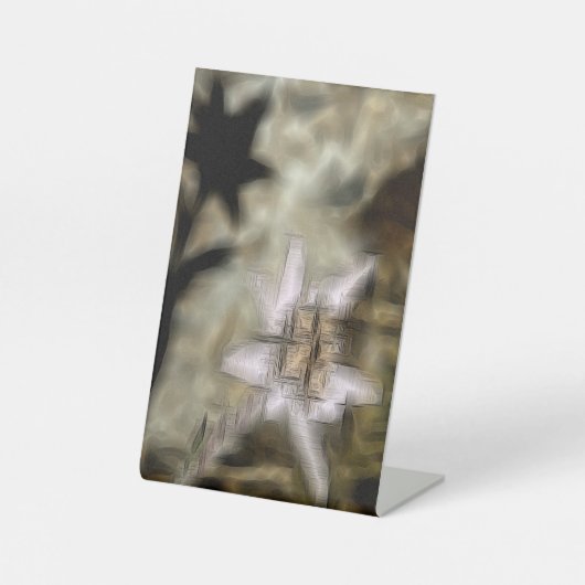 Blume digitaler Effekt des Stils "Eindruck" Sockelschild (Vorderseite)