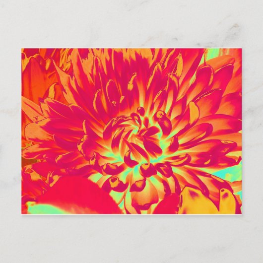 Blume digitaler Kunst Postkarte (Vorderseite)
