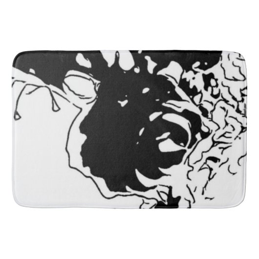 Blume Doodle Badematte (Vorderseite)