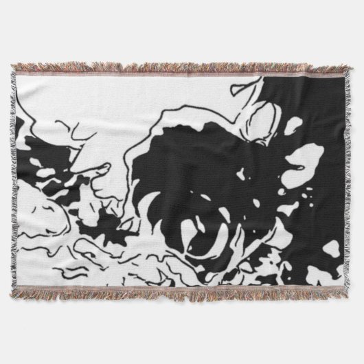 Blume Doodle Decke (Vorderseite)