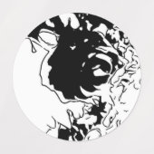 Blume Doodle Etiketten (Design 2)