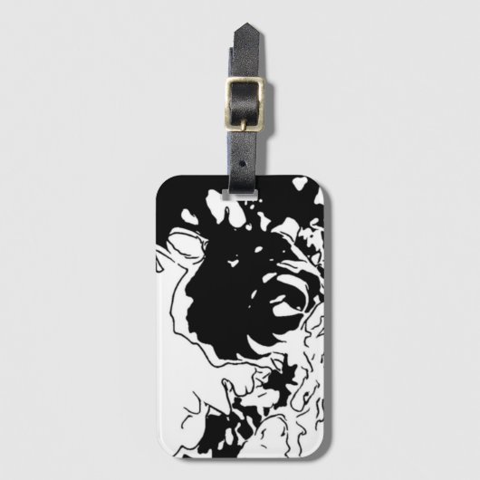 Blume Doodle Gepäckanhänger (Vorderseite Vertikal)