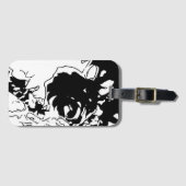 Blume Doodle Gepäckanhänger (Vorderseite (Horizontal))