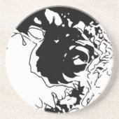 Blume Doodle Getränkeuntersetzer (Vorne)