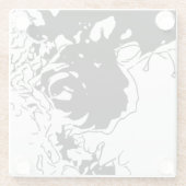 Blume Doodle Glasuntersetzer (Rückseite)