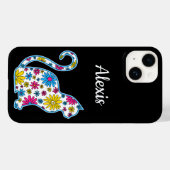 Blume Doodle Katze LGBTQ+ Pansexual Pan Prilag Fla Case-Mate iPhone Hülle (Rückseite (Horizontal))
