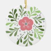 Blume Doodle Keramik Ornament (Vorne)