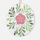 Blume Doodle Keramik Ornament (Links)