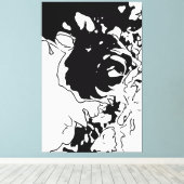 Blume Doodle Leinwanddruck (Insitu (Holzboden))