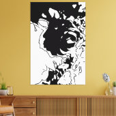 Blume Doodle Leinwanddruck (Insitu (Wohnzimmer))