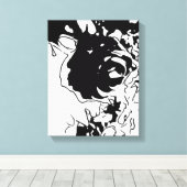 Blume Doodle Leinwanddruck (Insitu (Holzboden))
