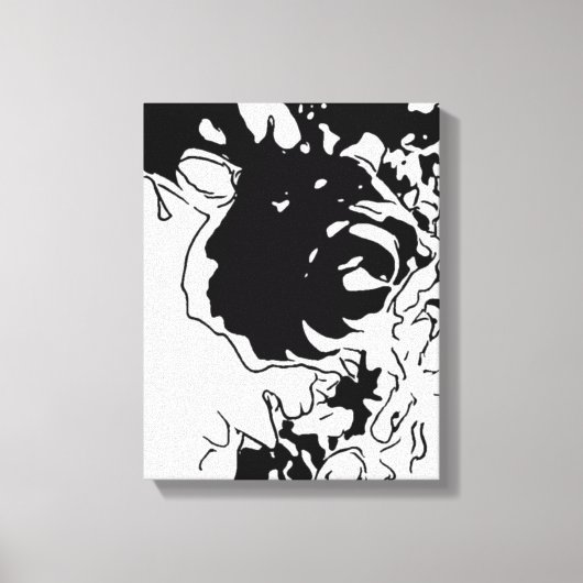 Blume Doodle Leinwanddruck (Vorderseite)