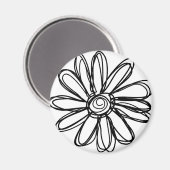 Blume Doodle Magnet (Vorderseite/Rückseite)