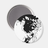 Blume Doodle Magnet (Vorderseite/Rückseite)