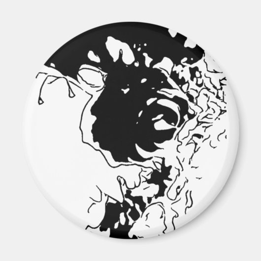 Blume Doodle Magnet (Vorne)