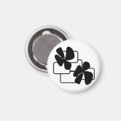 Blume Doodle Magnet (Vorderseite/Rückseite)