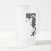 Blume Doodle Mattglas Bierglas (VorderseiteRechts)