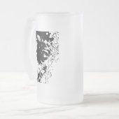 Blume Doodle Mattglas Bierglas (Vorderseite Links)