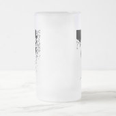 Blume Doodle Mattglas Bierglas (Mittel)