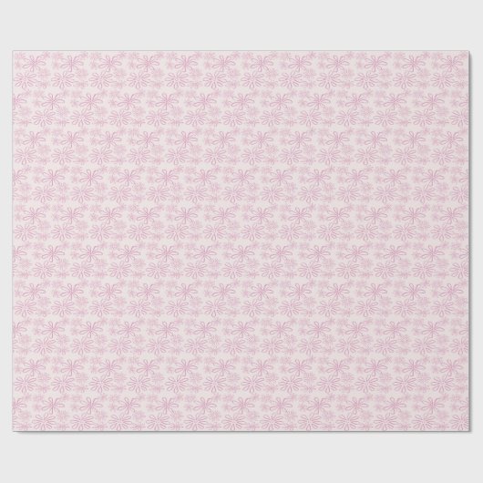 Blume Doodle-Muster Geschenkpapier (Flach)