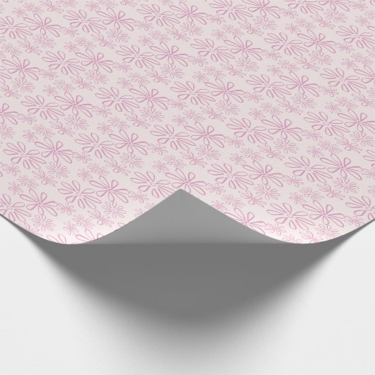 Blume Doodle-Muster Geschenkpapier (Ecke)