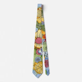 Blume Doodle Neck Tie Krawatte (Vorderseite)