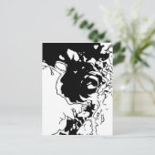 Blume Doodle Postkarte (Stehend Vorderseite)