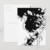 Blume Doodle Postkarte (Vorne/Hinten)