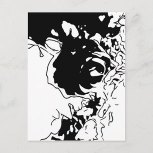 Blume Doodle Postkarte