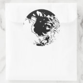 Blume Doodle Runder Aufkleber (Tasche)