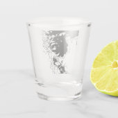 Blume Doodle Schnapsglas (Rückseite)