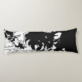 Blume Doodle Seitenschläferkissen (Rückseite)