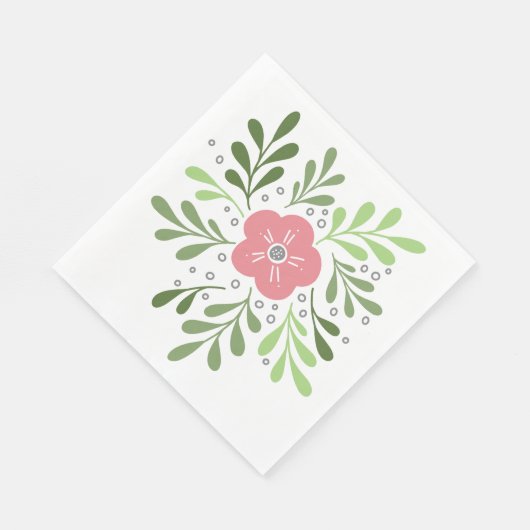 BLUME DOODLE SERVIETTE (Ecke)