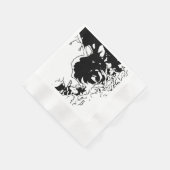 Blume Doodle Serviette (Ecke)